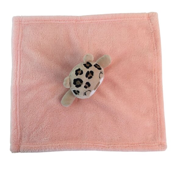 Baby Gear Pink Tan Leopard Cheetah Lovey 14" Baby Security Blanket - Picture 3 of 6